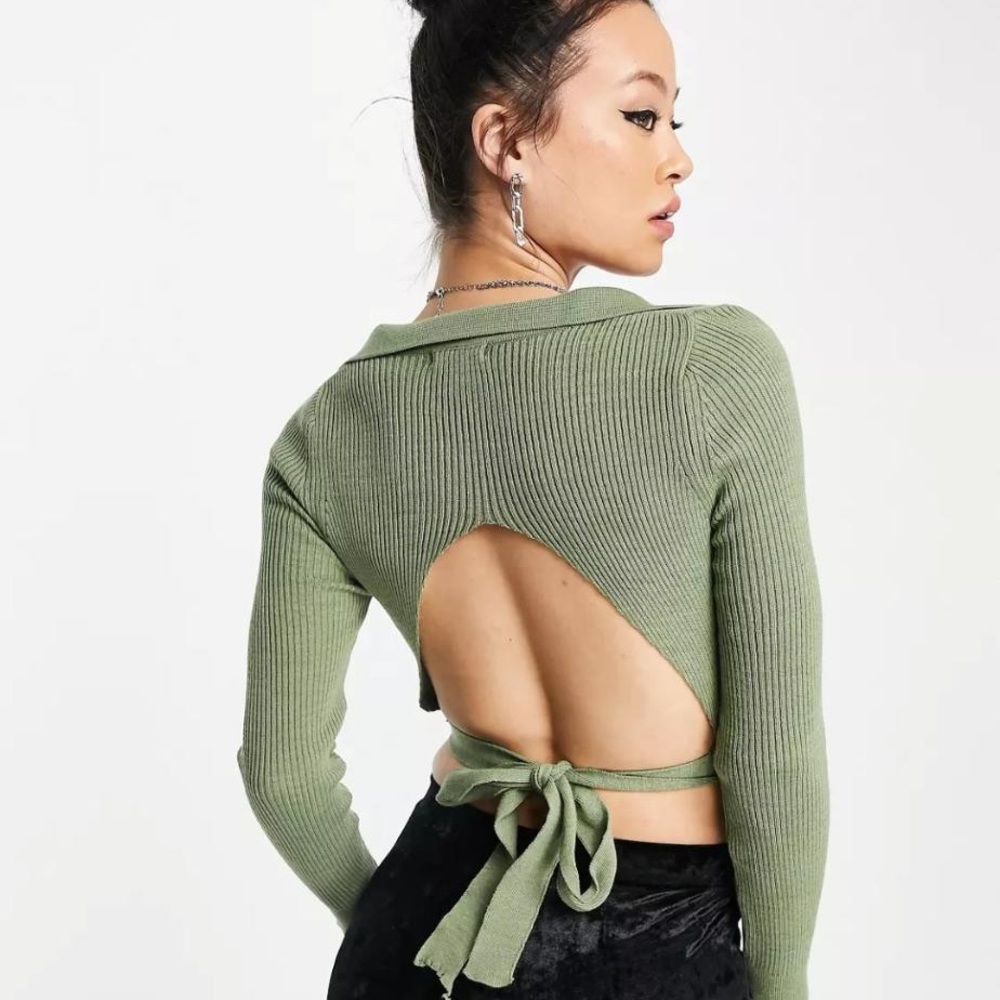 Knit Top with Tie back